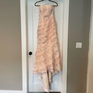 Floor length Beaded Strapless Pageant Prom Gown
